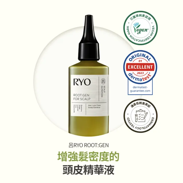 【RYO 呂】官方直營 ROOTGEN強韌蘊髮頭皮精華液80mlx2入 (強健髮根 蓬鬆 無矽靈)