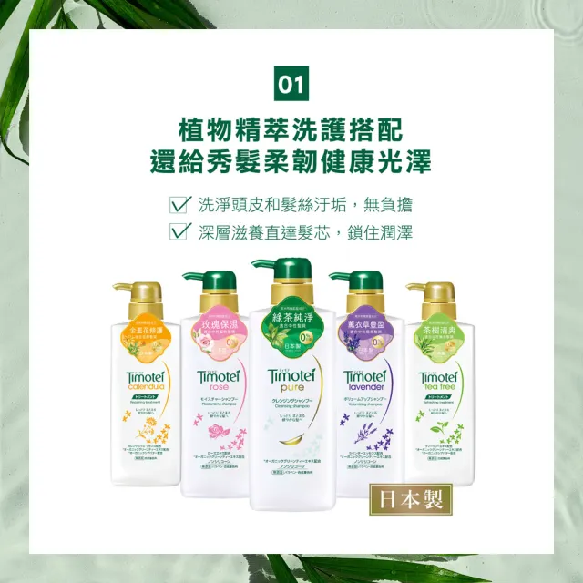 【Timotei 蒂沐蝶】日本植萃 洗髮精/護髮乳500g x3入(小姐不熙娣/女人我最大節目推薦)