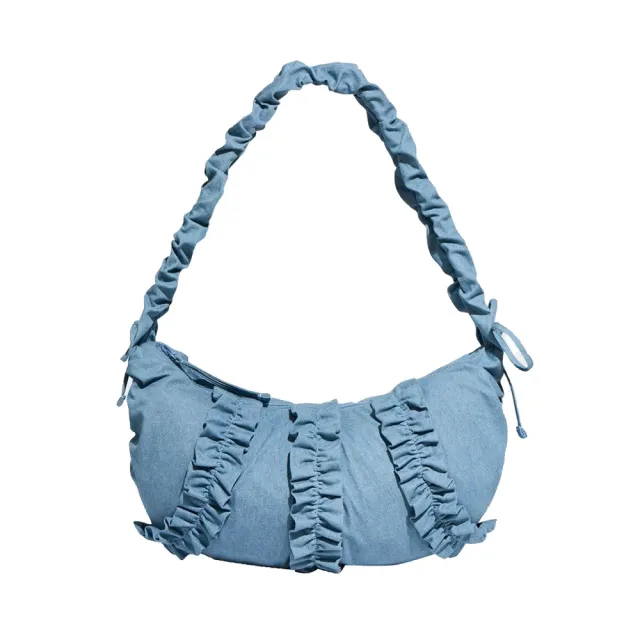 【adidas 愛迪達】肩背包 斜背包   DENIM RUFF BAG 女 - KX6975
