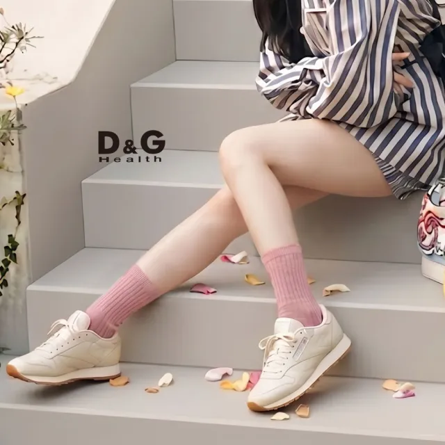 【D&G】6入組-女運動長襪(D595 消臭 抑菌 中筒襪 學生襪)