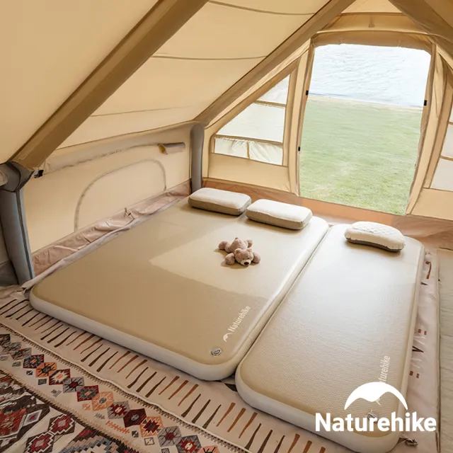 【Naturehike】游夢拉絲PVC充氣床墊 電動打氣款 雙人 WS039(台灣總代理公司貨)