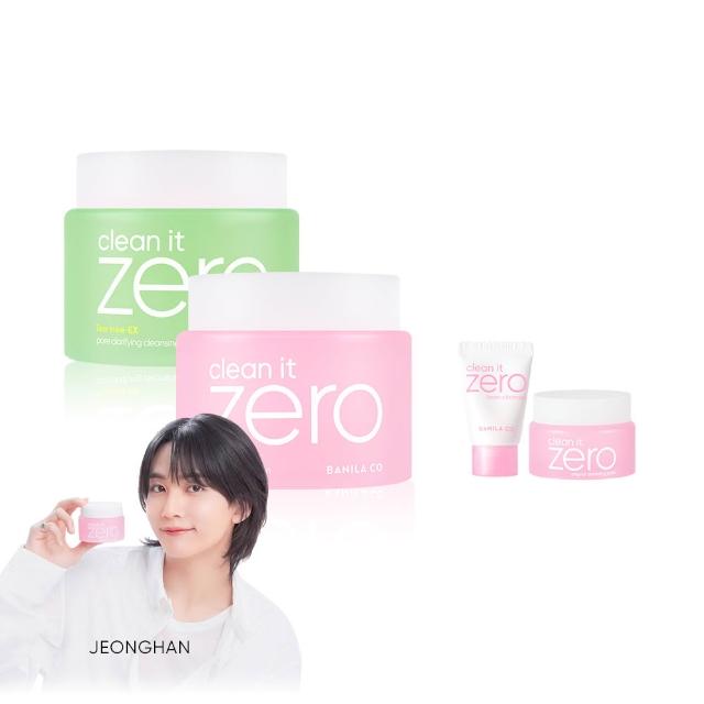 【BANILA CO】ZERO零感肌瞬淨卸妝霜180ml-2入(經典/茶樹/卸妝霜/清潔)