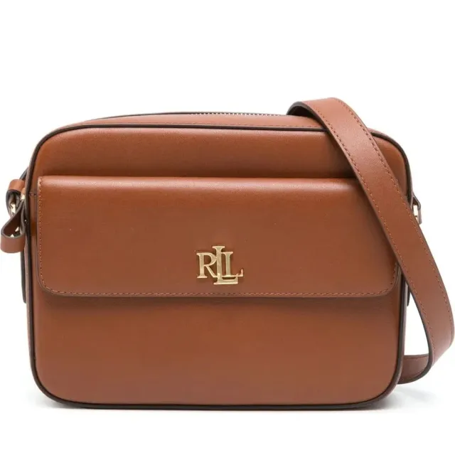 【RALPH LAUREN】雙11 MARCY 中號 斜跨包 棕色女包包