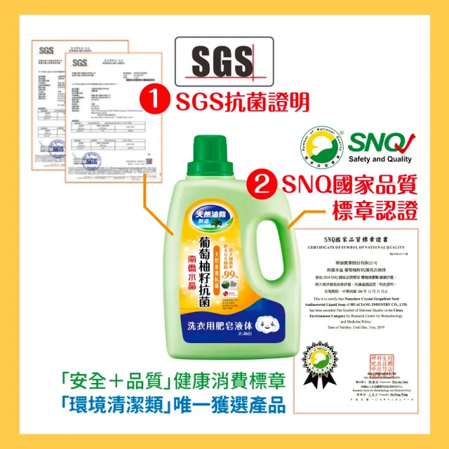 【南僑】抗菌防霉防蟎水晶肥皂液體洗衣精瓶裝箱購X6瓶(天然油脂/環保/低敏)