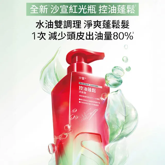 【VS 沙宣】Genesis紅光瓶洗髮露500mlx3入組(水感舒活/強韌豐盈/淨屑平衡/控油蓬鬆)