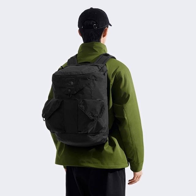 【The North Face】北面男女款黑色大容量休閒後背包｜8EERJK3(筆電包/登山包)