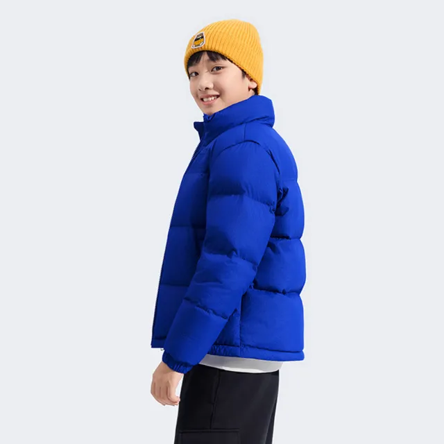 【The North Face 官方旗艦】北面經典1996兒童藍色DWR防潑水羽絨外套｜8EMACZ6(700蓬鬆度)