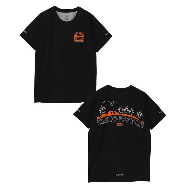 【CHUMS】CHUMS 休閒 CHUMS X Running UNSTOPPABLE! T短袖上衣 黑色 男 (CH012796K001)