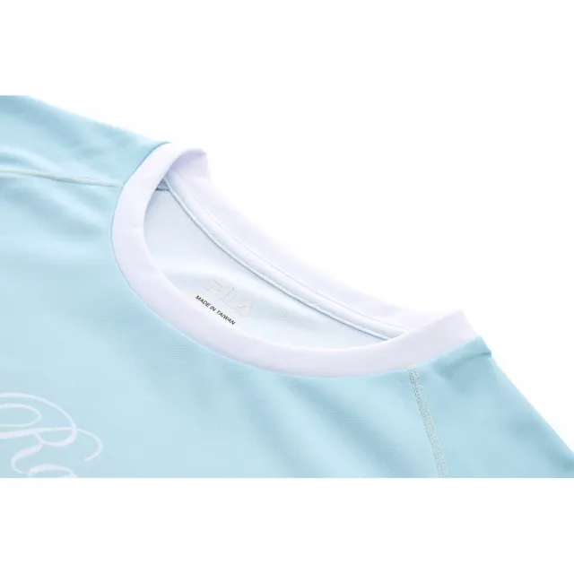 【FILA】FILA 女短袖圓領T恤-水藍 5TEA-5317-SB
