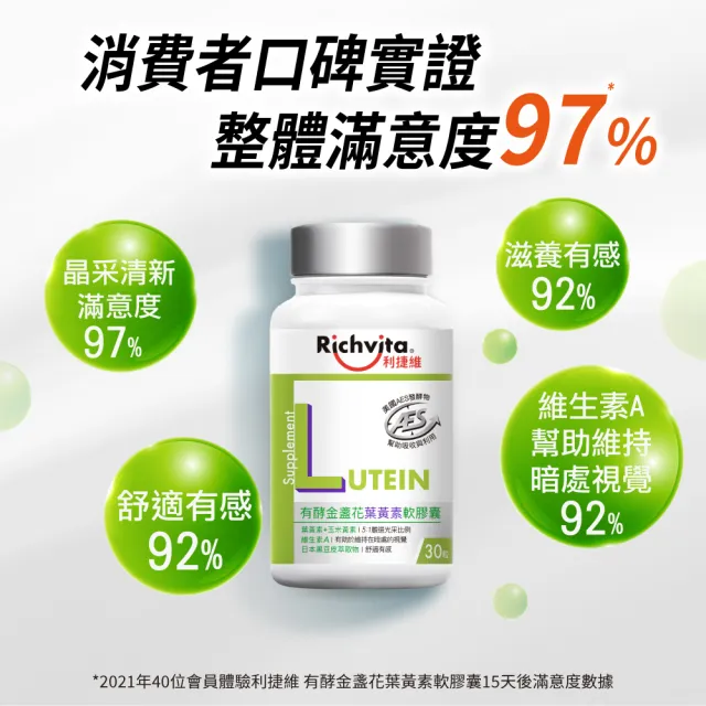 【利捷維】有酵金盞花葉黃素EX軟膠囊30粒X10入特談組(陳傑憲代言)
