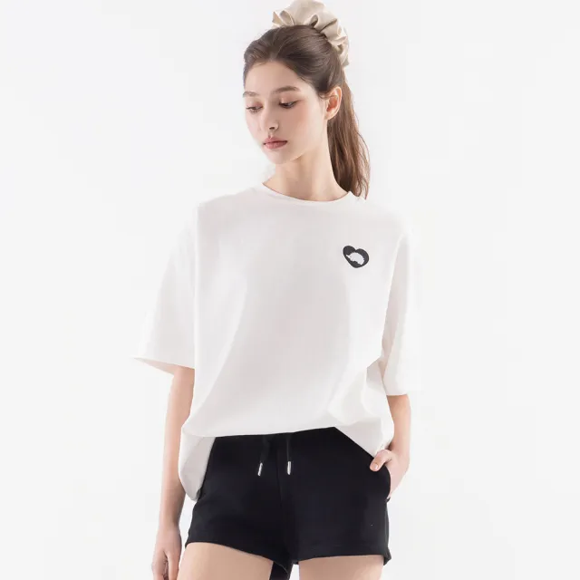 【SCANDINAVIAN FOREST 北歐小刺蝟】厚磅寬版純棉T(愛心皮革) T恤 純棉t 素t tshirt 男T 女T 厚磅 Oversize