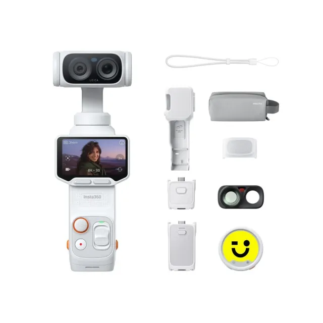 【Insta360】Luna Ultra 旗艦雙鏡頭雲台相機 創作者套裝 月光白