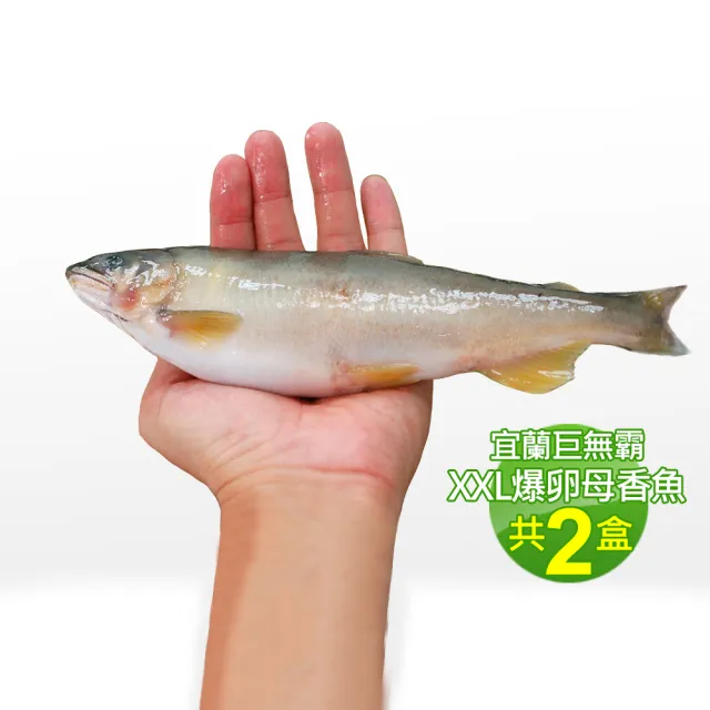 【優鮮配】宜蘭巨無霸爆卵母香魚2盒(5尾/920g/盒)