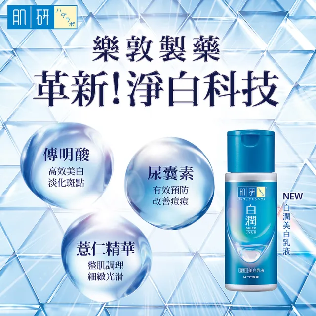 【肌研】官方直營 白潤美白乳液 140mL 2入(保濕 透明感  添加傳明酸 改善暗沉粗操)