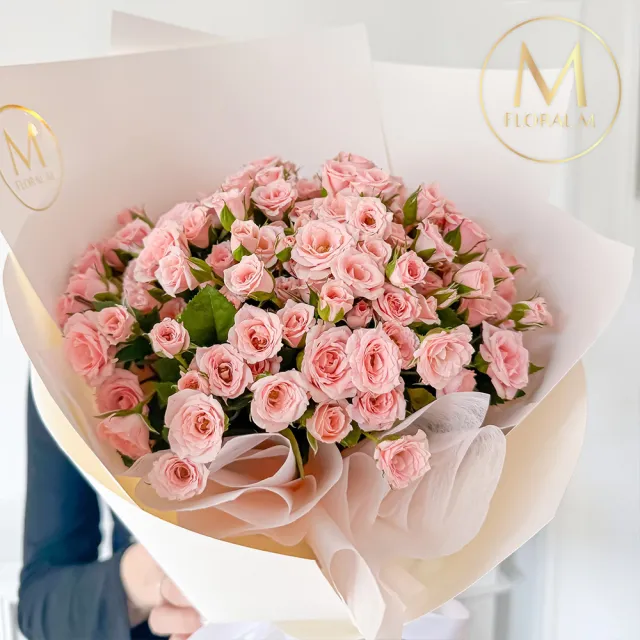 【Floral M】愛在浪漫巴黎迷你玫瑰鮮花花束(情人節花束/告白禮物/求婚花束/鮮花花禮/玫瑰花束)
