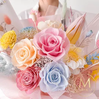 【Floral M】Sweet Wonderland愛麗絲夢幻花園永生花束(乾燥花/永生花/情人節花束/告白禮物/求婚花禮)