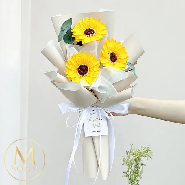 【Floral M】盛夏最好祝福向日葵香水花中型(畢業花束/香水花束/向日葵花束/畢業禮物/祝福花束)