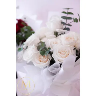 【Floral M】伊莉莎白玫瑰鮮花花束(情人節花束/告白禮物/求婚花束/鮮花花禮/玫瑰花束/生日花束)