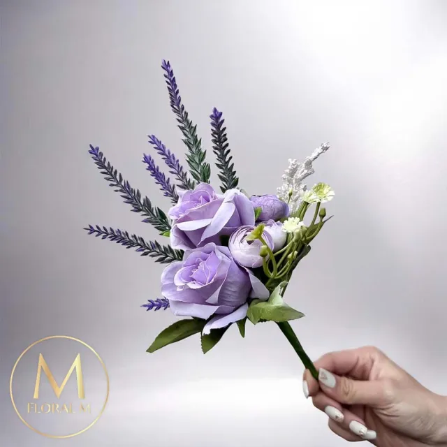 【Floral M】普羅旺斯花園手綁仿真花23cm(人造花/仿真花/假花/花藝DIY/裝飾花禮)