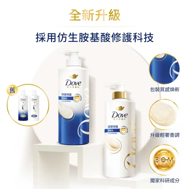 【Dove 多芬】全新升級胺基酸系列洗髮乳/潤髮乳700gx2入(多款可選)