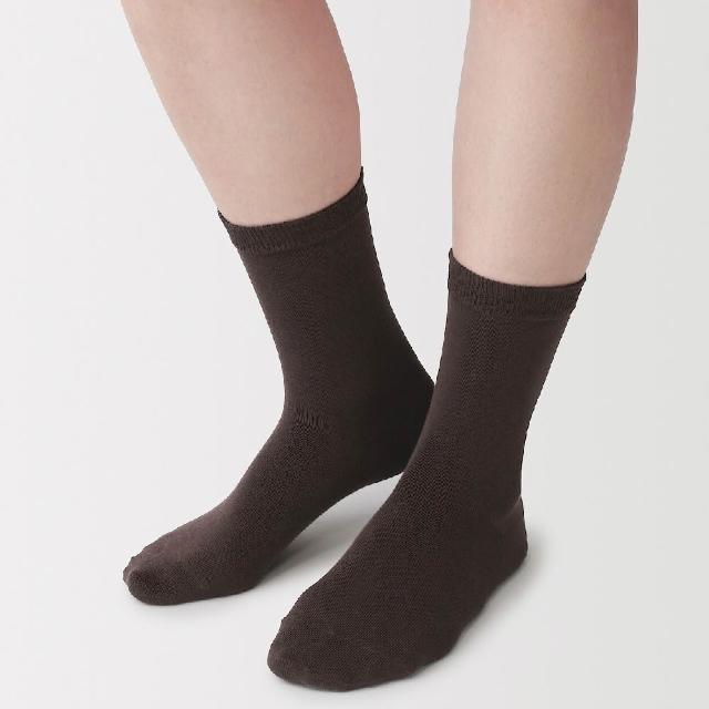 【MUJI 無印良品】女足口柔軟直角襪23-25cm(柔白/象牙白/煙燻粉/暗紅/芥黃/暗藍/咖啡棕/仿古藍/灰藍色)