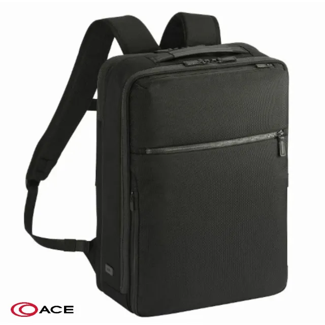 【ACE BAGS＆LUGGAGE】雙11 大型 GADGETABLE CB2 經典商務包厚尼龍後背包(黑色 20025)