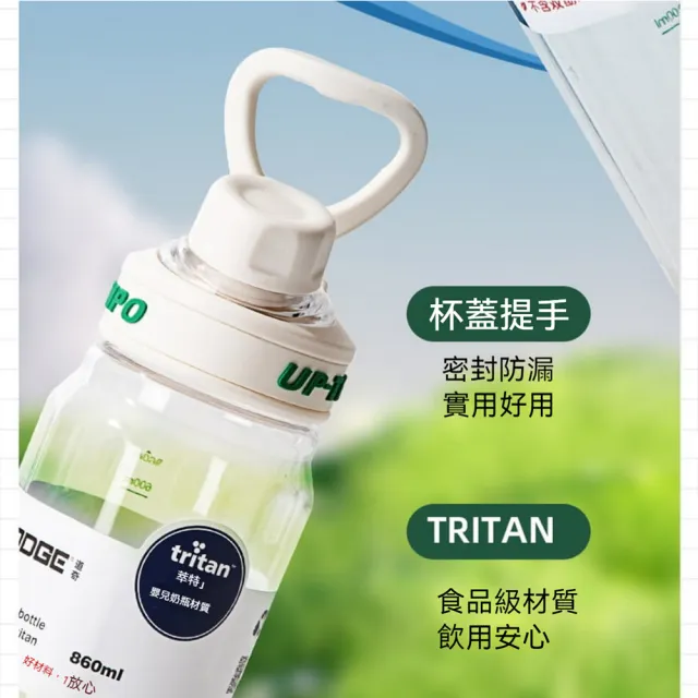 【H&R 安室家】買一送一 Dodge 道奇Tritan扭蓋刻度水壺 運動水壺860ml(H01)