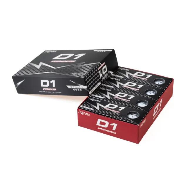 【HONMA 本間高爾夫】GOLF BALL D1 SPEEDMONSTER 三層球 高爾夫球 BT2302黃色 /新款BT2504白色