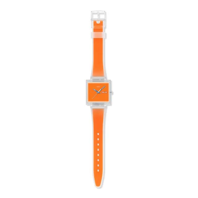 【SWATCH】WHAT IF...SEE THRU ORANGE? 經典手錶/男錶/女錶/瑞士製造 SO38K704 (42mm)