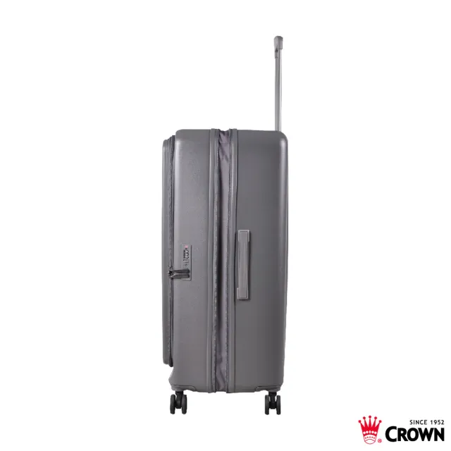 【CROWN 皇冠】Airstride 28吋 前開式擴充拉鍊拉桿箱(行李箱 旅行箱)