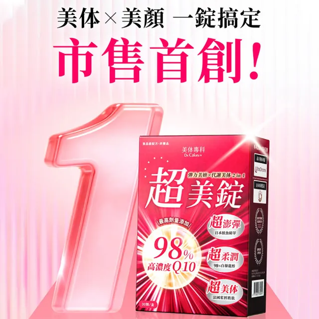 【Dr. Calorie 美体專科】超美錠 3盒 (共90顆.抗醣.Q10.白藜蘆醇.NMN)