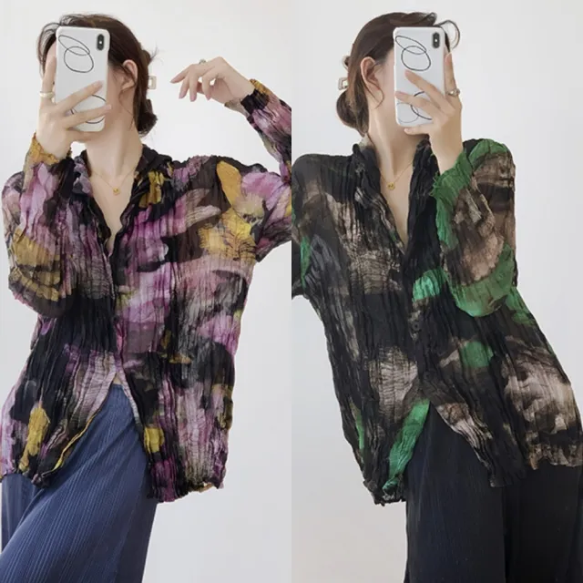【巴黎精品】現貨+預購 三宅風皺褶衣服連身裙褶皺上衣洋裝名媛大尺碼女裝(無袖長裙女裙子5款b1a76 C)