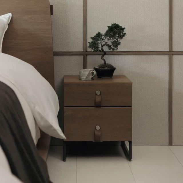 【iloom 怡倫家居】HEIZEL R 400型2層抽屜櫃 兩色可選(抽屜 收納 置物櫃 抽屜櫃 櫃子 收納櫃 床頭櫃)