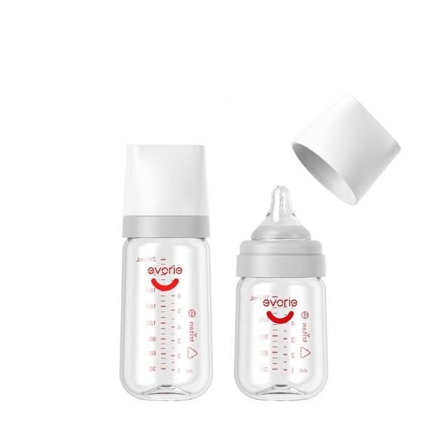 【Evorie】Tritan寬口奶瓶160mL(防脹氣寬口徑 可UV消毒 耐摔)