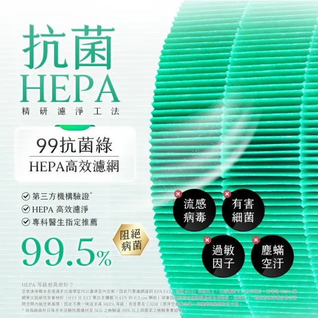 【綠綠好日】適用 Balmuda 百慕達 AirEngine EJT-1100SD S200 1150SD 空氣清淨機 HEPA抗菌濾芯(濾網)