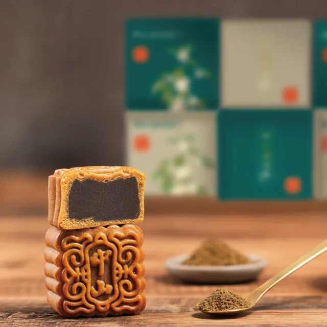 【中山招待所】星月典藏廣式月餅禮盒x10(6顆/盒)蛋素(清香柑橘/炭香桂圓/靜岡焙茶)_中秋伴手禮 年節禮盒
