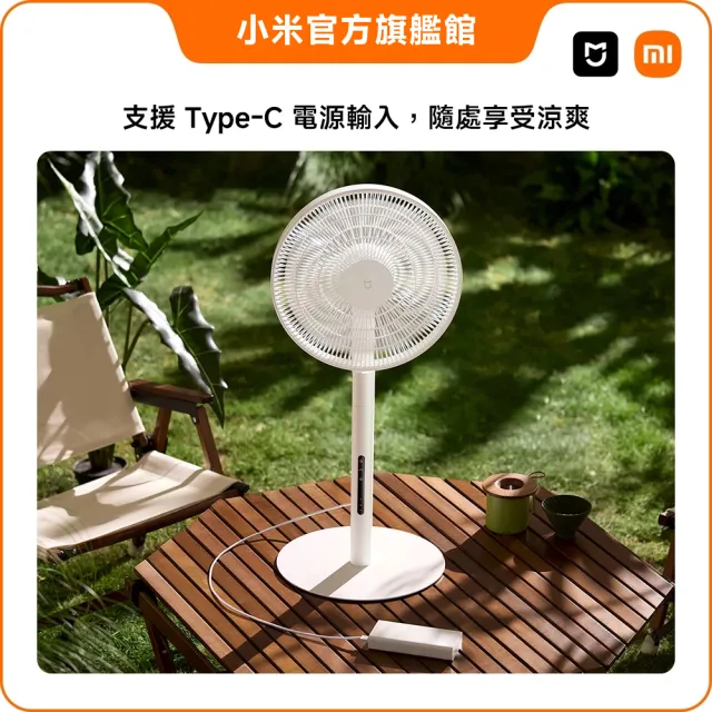 【小米】官方旗艦館 米家智慧DC超薄電風扇Pro(附收納盒/便攜風扇/露營扇/Type-C供電/桌地兩用/8.7cm超薄)