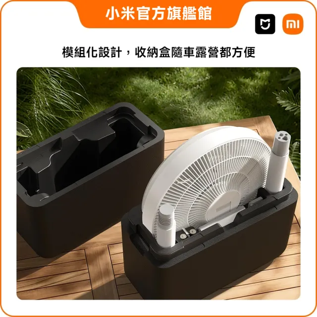 【小米】官方旗艦館 米家智慧DC超薄電風扇Pro(附收納盒/便攜風扇/露營扇/Type-C供電/桌地兩用/8.7cm超薄)