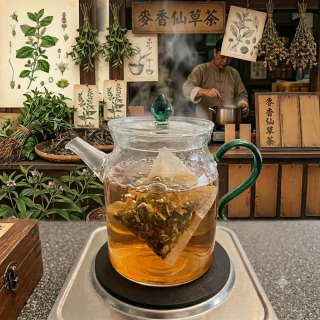 【蔘大王】麥香仙草茶快煮包X4組（60gX3入/組）無咖啡因無茶鹼 退火解膩 麥仔茶與仙草黃金比例調配