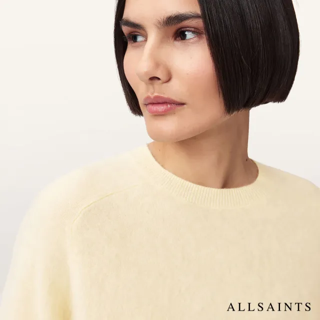 【ALLSAINTS】REBEL 喀什米爾寬鬆羊毛上衣-黃 W027KE(舒適版型)