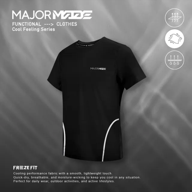 【MAJOR MADE】反光條小格機能涼感T(機能短袖/涼感上衣/短袖)