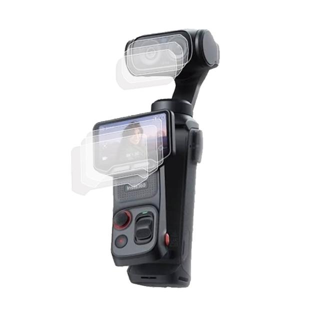【deerekin】相機鋼化貼 保護貼 螢幕+雙鏡頭 三組入 共6片 (適用 insta360 Luna Ultra)