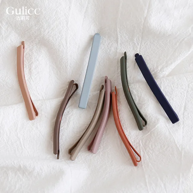 【Gulicc 古莉可】可愛側邊夾 莫蘭迪色一字夾(10入)(七夕情人節 生日 髮飾 頭飾 大腸圈 髮夾 禮物)