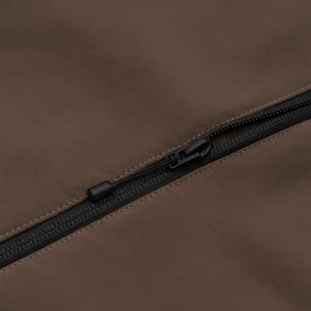 【The North Face】北面男款棕色WindWall防風防曬可收納連帽外套｜8ENF1OI