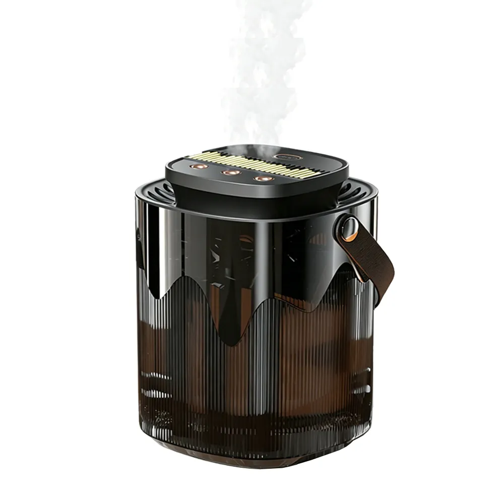WODER 3L大容量智能三噴加濕器 靜音奈米霧化水氧機 USB桌面空氣保濕補水噴霧器 氛圍夜燈 3000ml