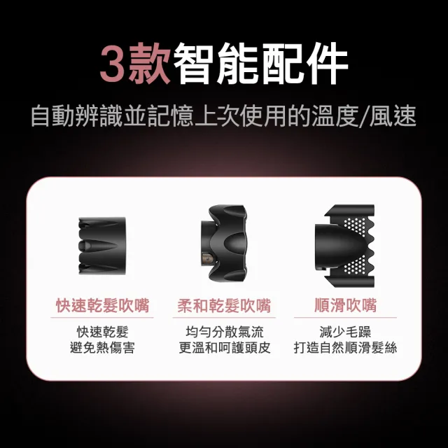 【dyson 戴森】HD17 Supersonic r 精準造型 輕量吹風機(粉霧玫瑰)