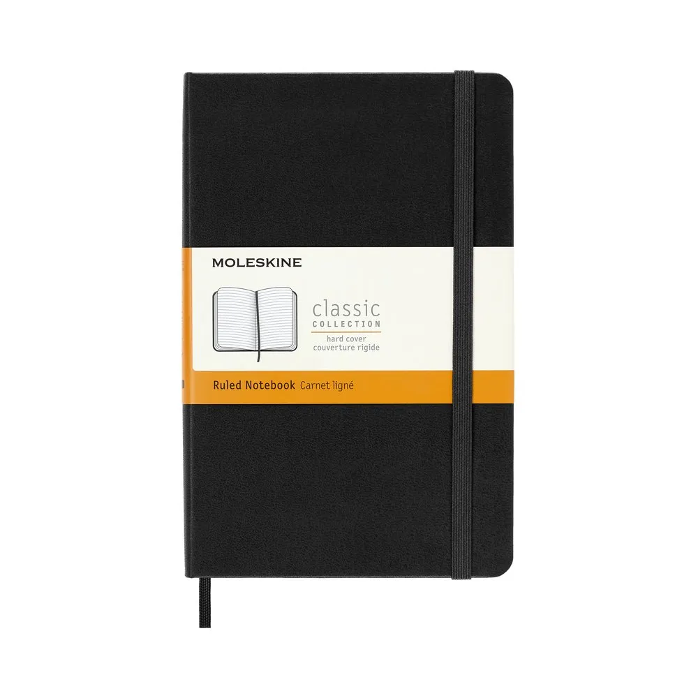 【MOLESKINE】經典硬殼橫線M型筆記本 - 黑(筆記本)