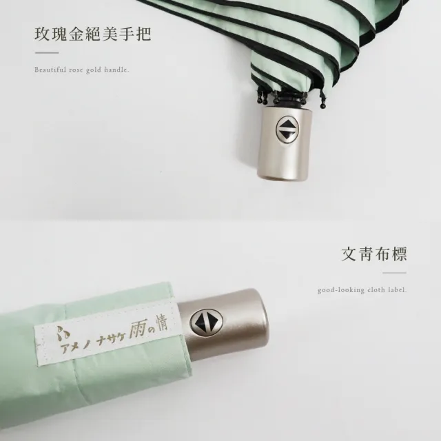【雨之情】羽量防曬百搭自動傘(雨傘 防曬UPF50+ 輕量折傘 自動折傘)