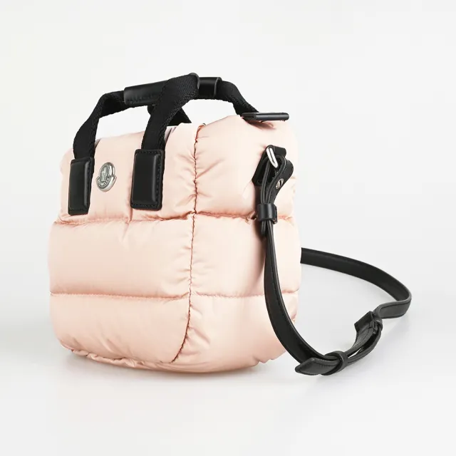 【MONCLER】MONCLER尼龍輕巧收納設計兩用手提斜背包(迷你/粉)
