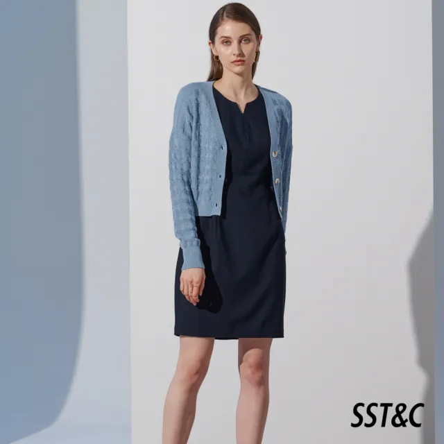 【SST&C】女裝 寶寶藍簍空針織外套8662304002(換季55折)